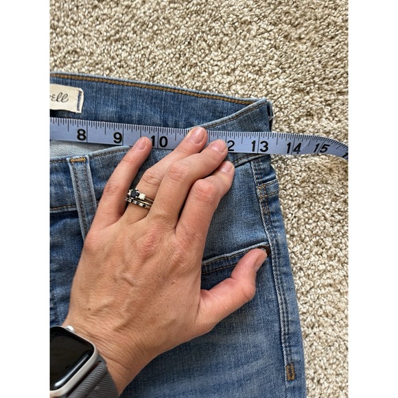 Madewell Women's Jeans Distress 9" High Rise Skinny Distressed Raw Hem Size 27 - Picture 5 of 6